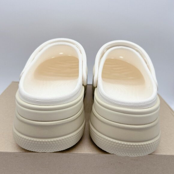 CROCS CLASSIC STACKED CLOG Platform CHALK WHITE Womens US 9 - NEW - Picture 7 of 12